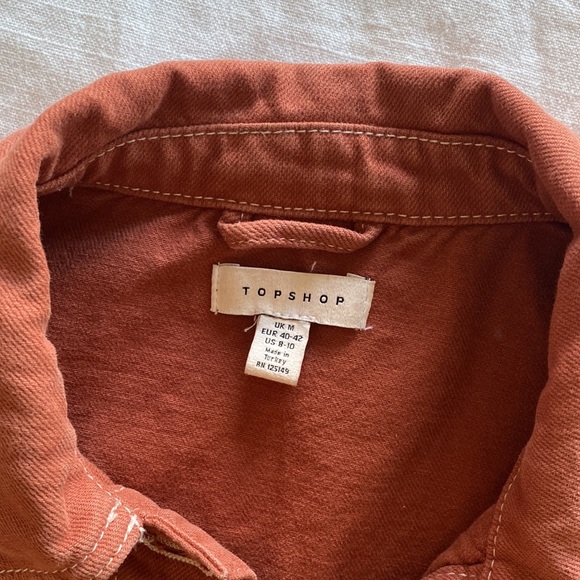 Topshop burnt orange colored Jean jacket - Picture 2 of 3